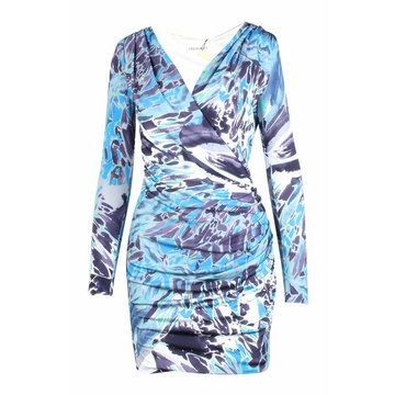 Emilio Pucci Pre-owned, Pre - Owned Multi-Color Printed Dress -Pre Owned Niebieski, female,