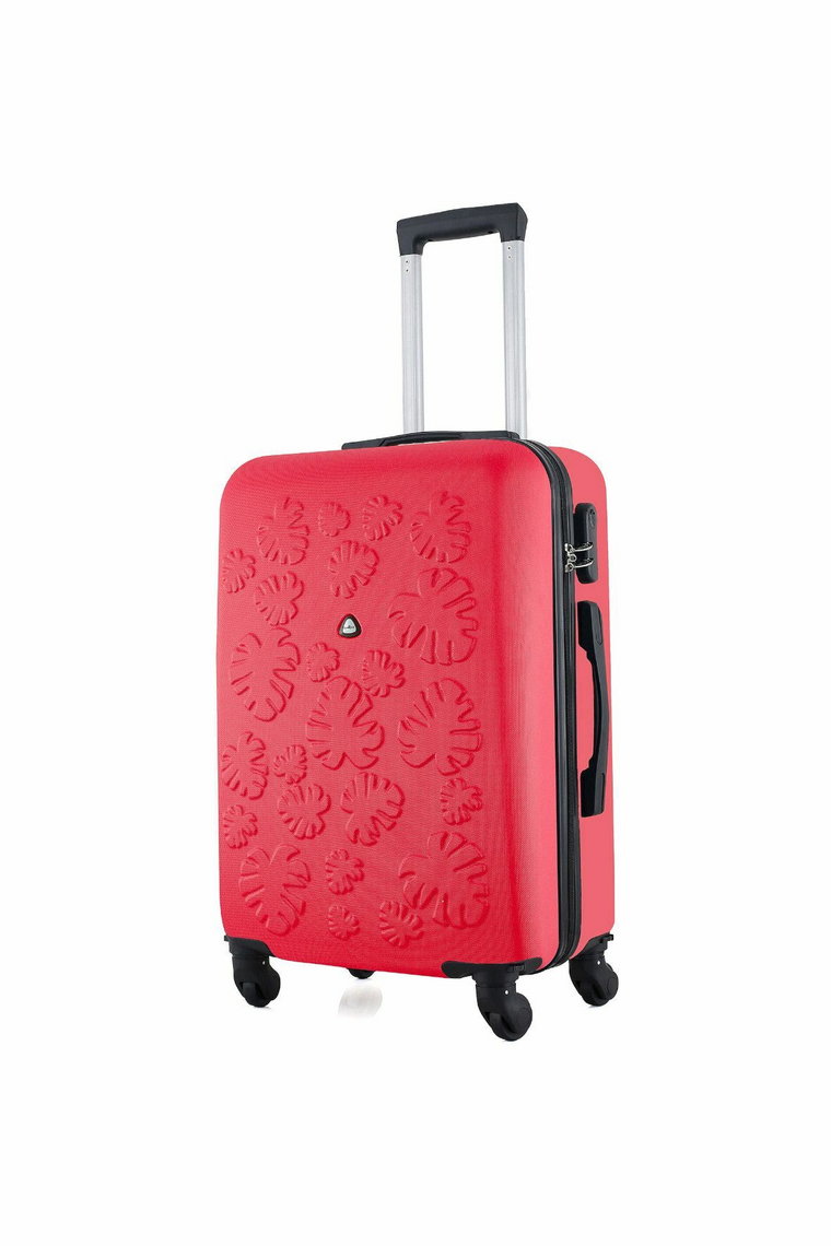 Duża twarda walizka (80 L) różowa - 70x44x30 cm