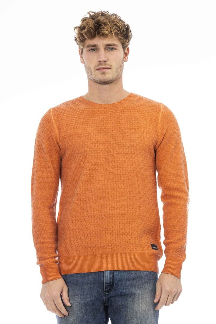Swetry marki Distretto12 model F2U MA0510 C0014DD00 kolor Pomarańczowy. Odzież męska. Sezon: