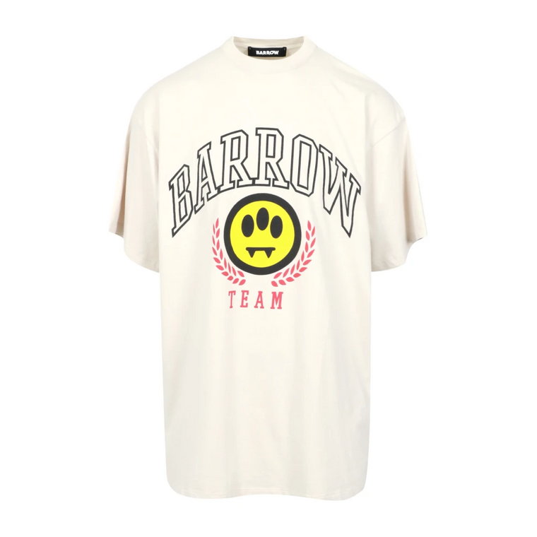 Beżowe T-shirty i Pola w Oversize Barrow