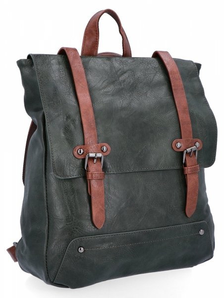 Plecak Damski w Stylu Vintage firmy Herisson Zielony (kolory)
