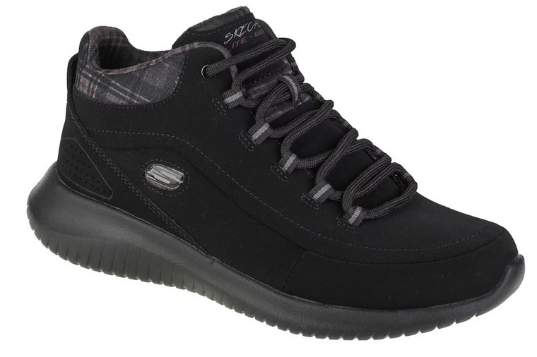 Skechers Ultra Flex-Just Chill 12918-BBK, Damskie, Czarne, półbuty, nubuk, rozmiar: 36