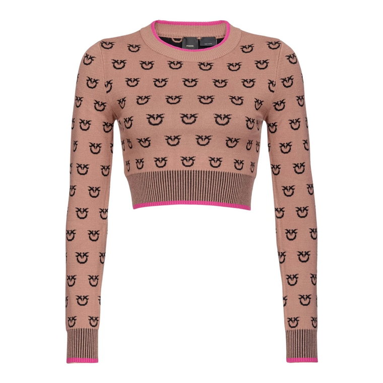 Slim-fit Logo Jacquard Sweater Pinko