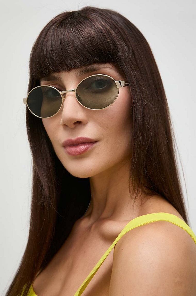 Saint Laurent okulary przeciwsłoneczne damskie kolor złoty SL 692