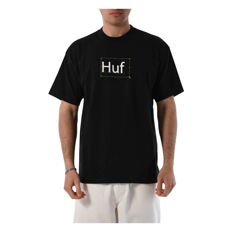 Bawełniany T-shirt z nadrukiem z przodu i z tyłu HUF