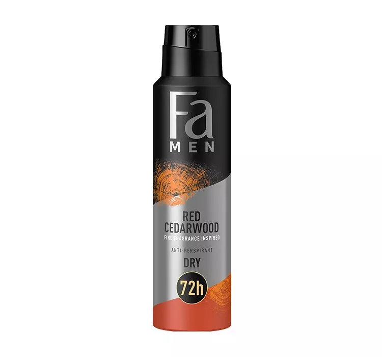 FA MEN RED CEDARWOOD ANTYPERSPIRANT W SPRAYU DLA MĘŻCZYZN 150ML