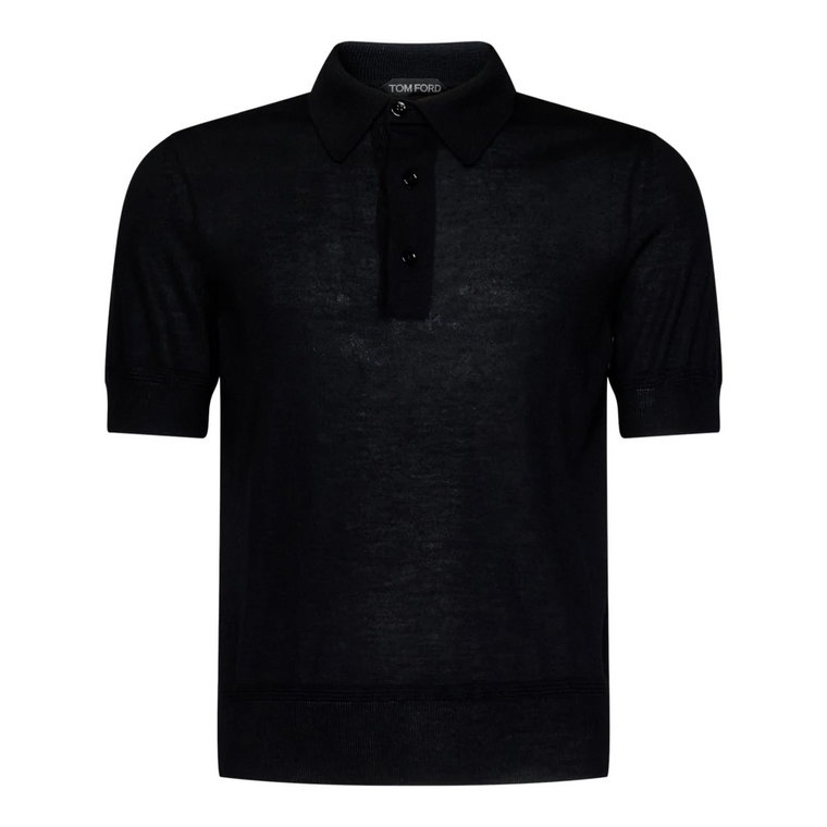 Czarna Męska Koszulka - Wyrafinowany Styl Aw23 Tom Ford