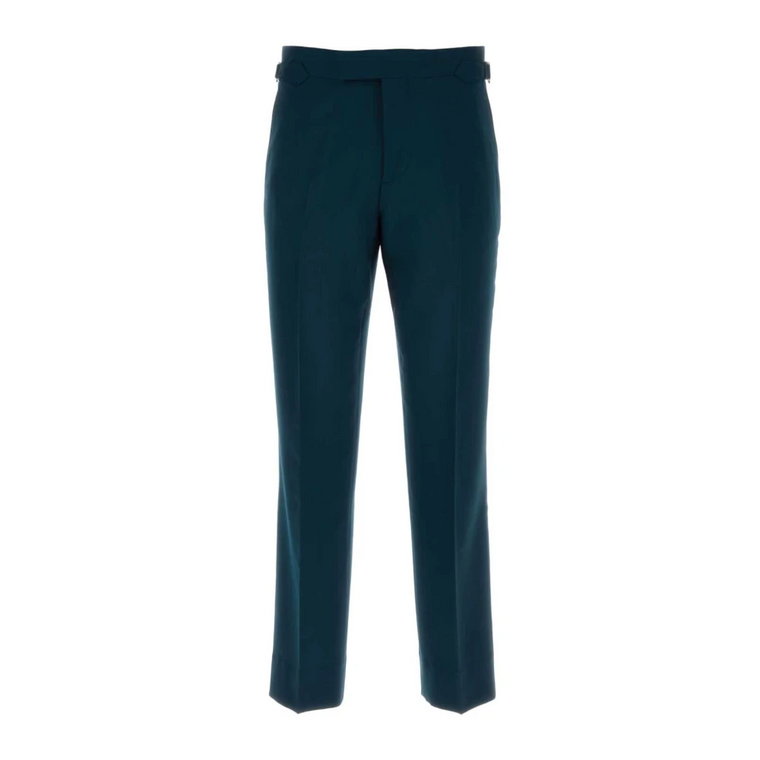Petrolowo-niebieskie wełniane spodnie Sang Vivienne Westwood