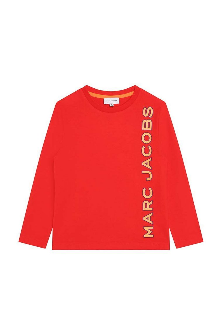 Marc Jacobs longsleeve bawełniany dziecięcy kolor czerwony z nadrukiem