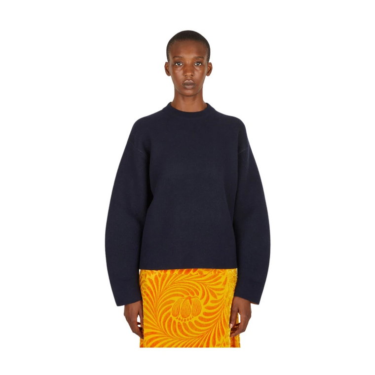 Minimalistyczny Sweter z Wełny Jil Sander