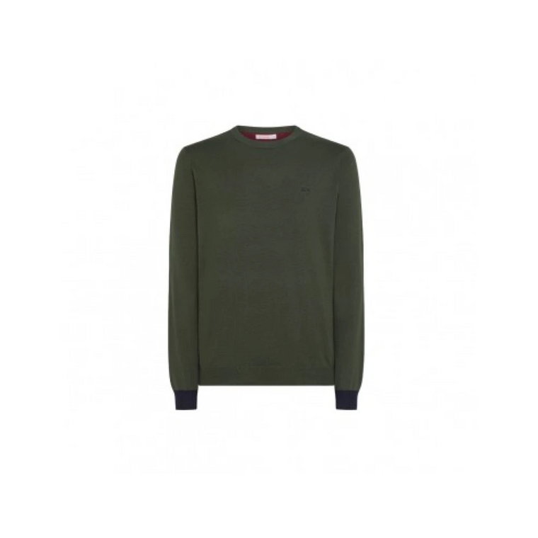 Zielony Sweter z Naszywką Sun68