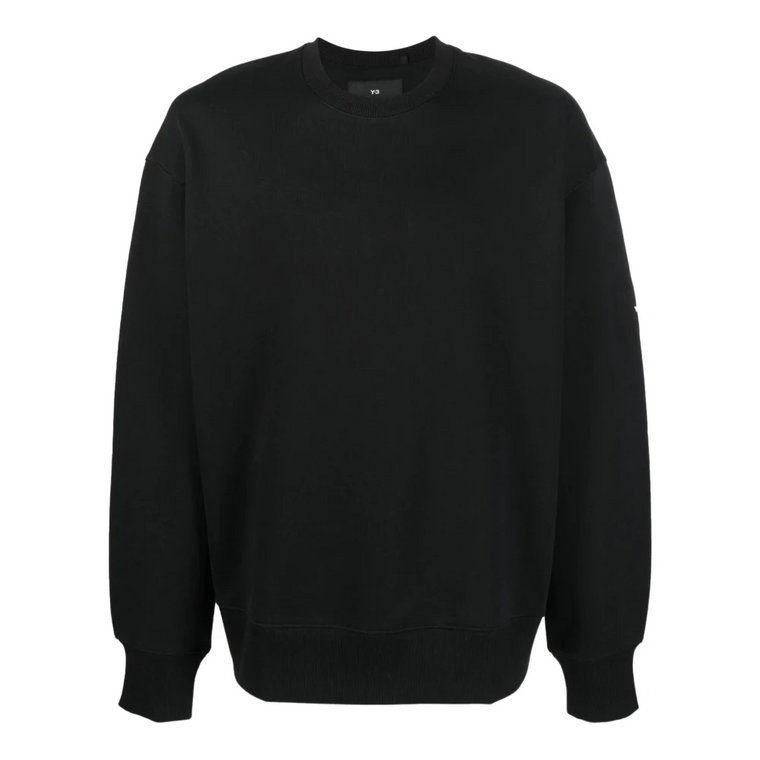 Czarny Oversize Sweter z Bawełny dla Mężczyzn Y-3