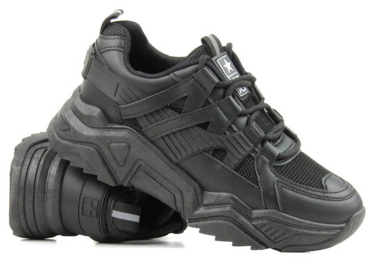 Sneakersy, buty sportowe damskie NEWS 22SP35-4620, czarne