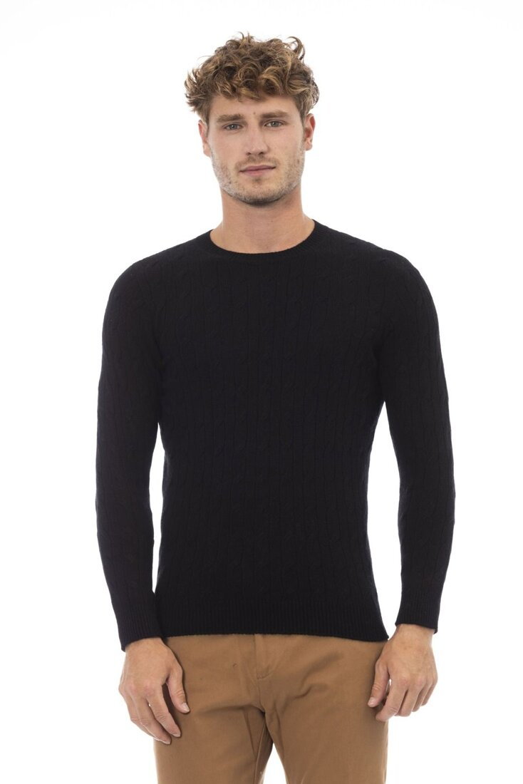 Swetry marki Alpha Studio model AU030C kolor Czarny. Odzież męska. Sezon: