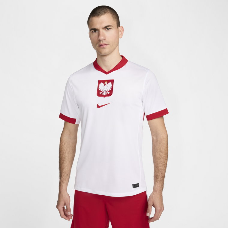 Męska koszulka piłkarska Nike Dri-FIT Polska Stadium 2024/25 (wersja domowa)  replika - Biel