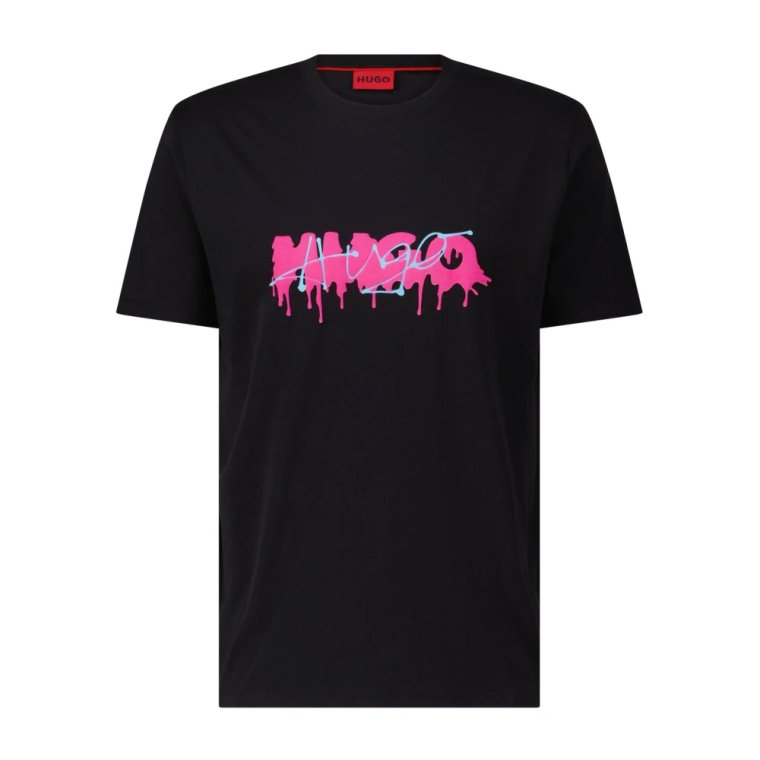 T-shirt z nadrukiem dla codziennego komfortu Hugo Boss