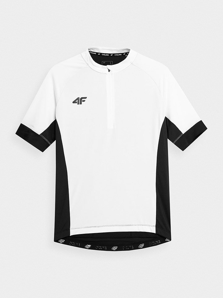 4F Koszulka sportowa w kolorze biało-czarnym
