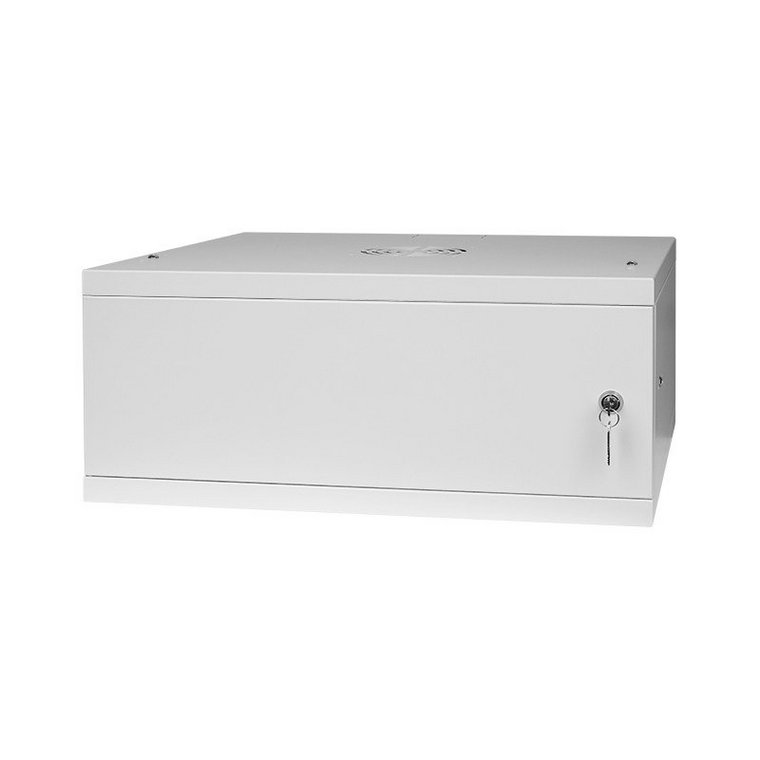 Szafa Rack 19'' 4U 600X450Mm Szara Drzwi Stalowe do systemów alarmowych i lokalnych sieci LAN