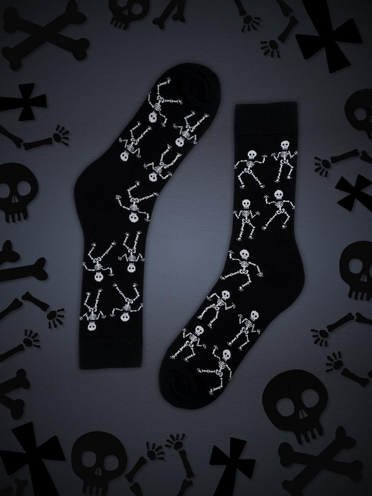 Długie Skarpetki Urban Socks Skeleton Czarne