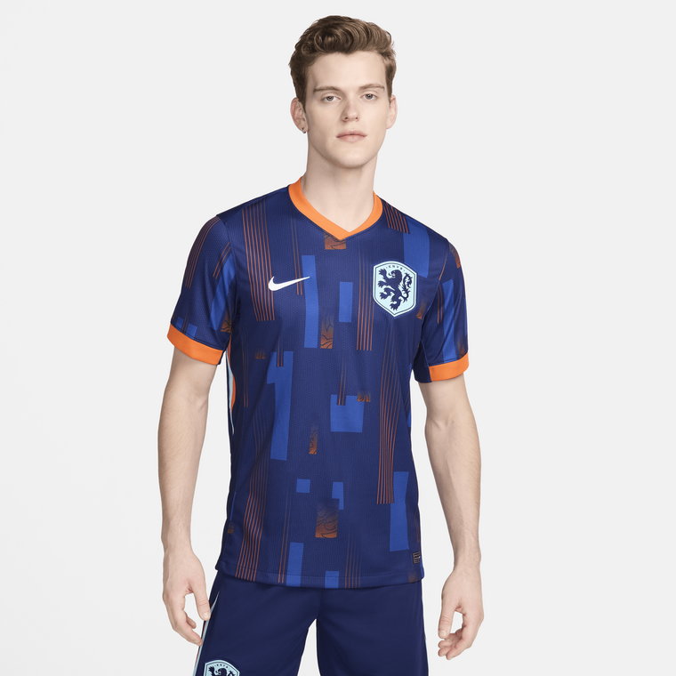 Męska koszulka piłkarska Nike Dri-FIT Holandia (drużyna męska) Stadium 2024/25 (wersja wyjazdowa)  replika - Niebieski