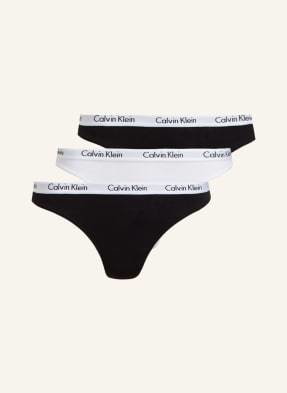 Calvin Klein Stringi Carousel, 3 Szt. schwarz