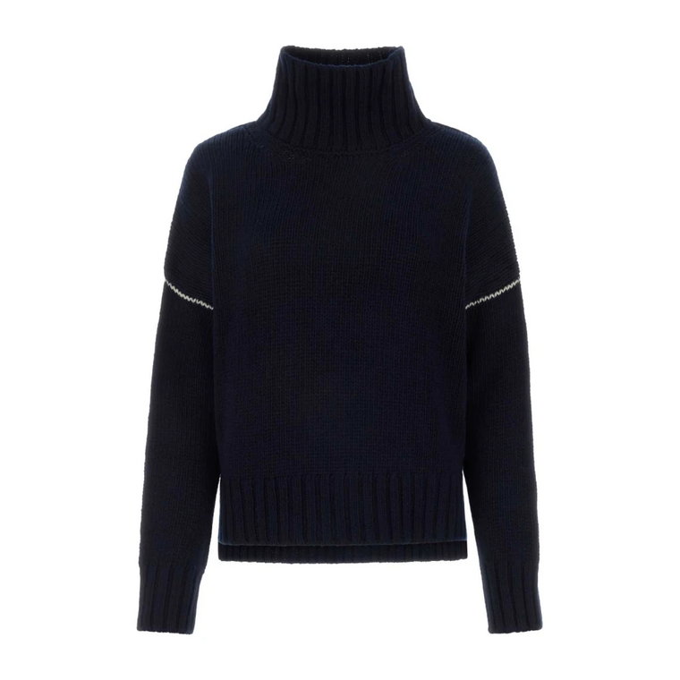 Północnoniebieski Sweter z Wełny - Stylowy i Wygodny Woolrich