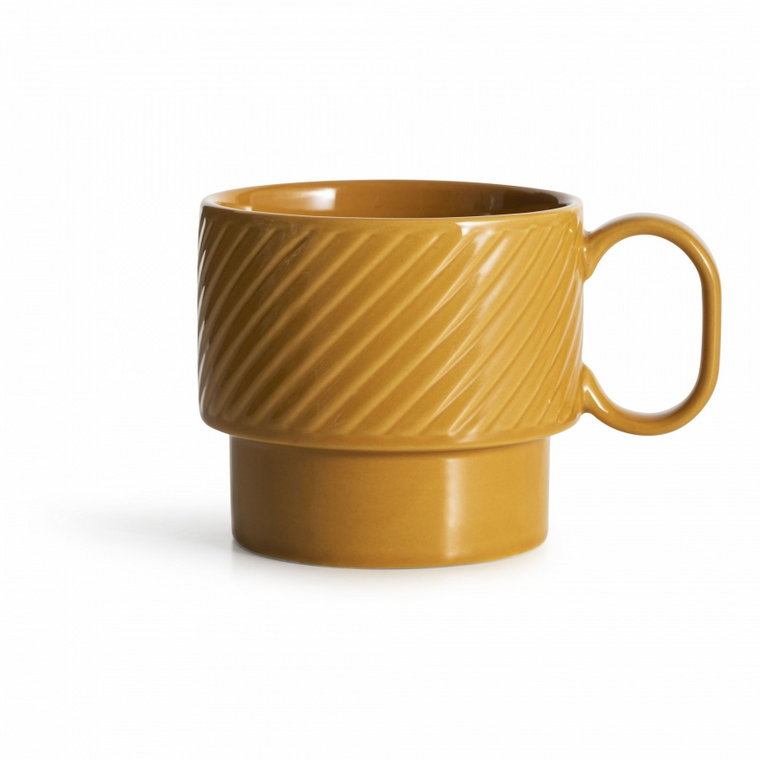 filiżanka do herbaty, żółta, ceramika, 0,4 l, wys. 9 cm kod: SF-5018088