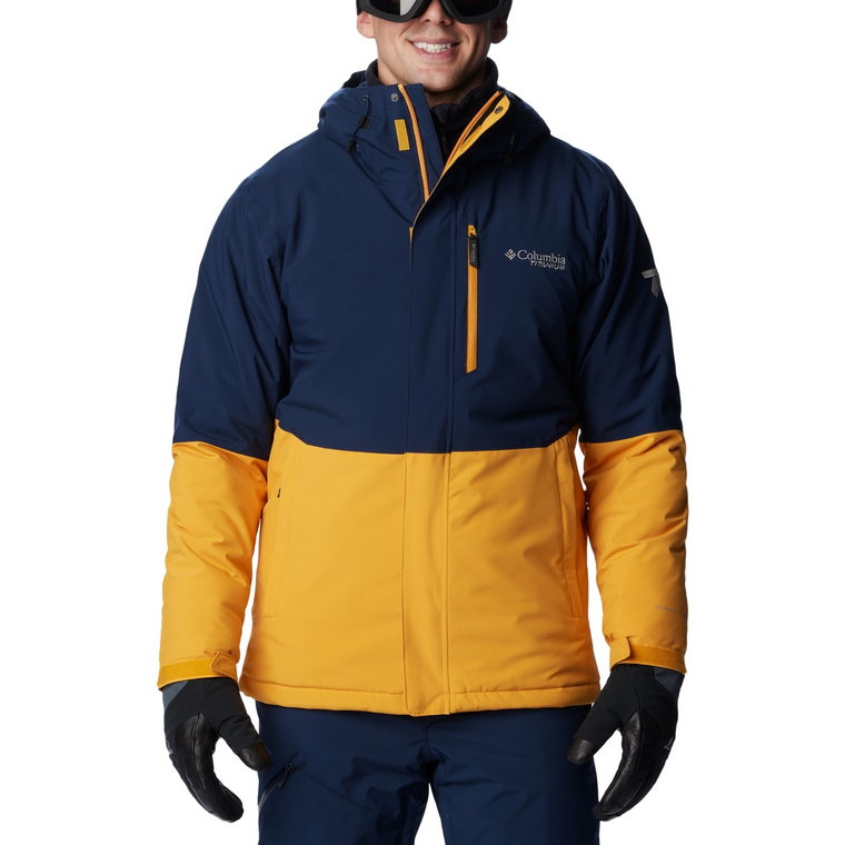 Męska kurtka narciarska Columbia Winter District II raw honey/collegiate navy - M