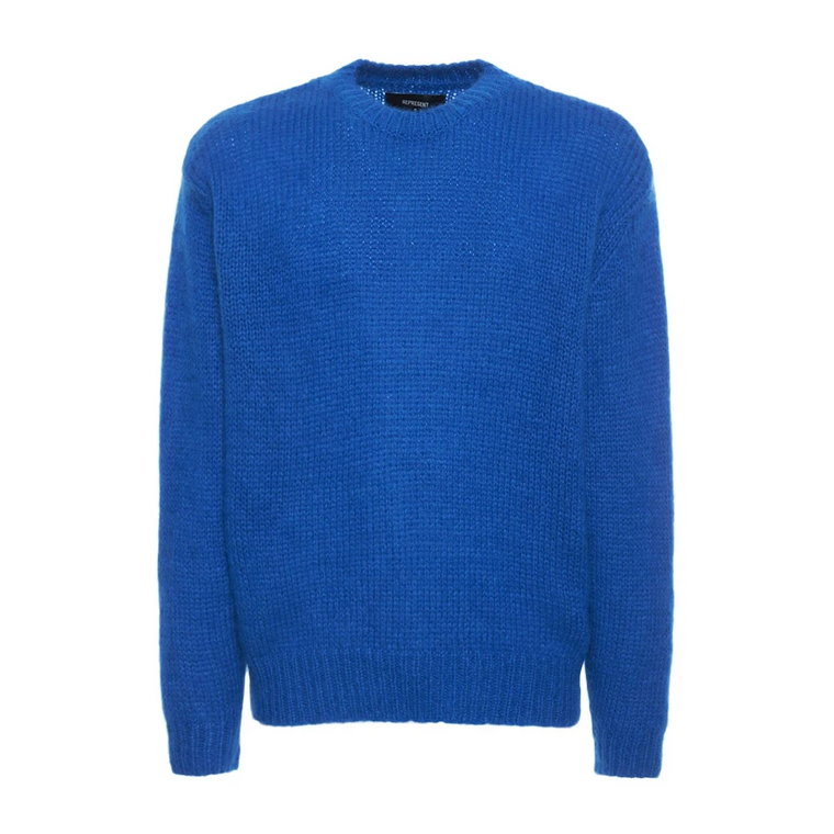 Niebieski Sweter Męski Represent