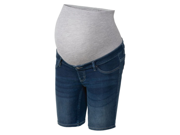 esmara Szorty ciążowe jeansowe, 1 para  (36, Ciemnoniebieski)