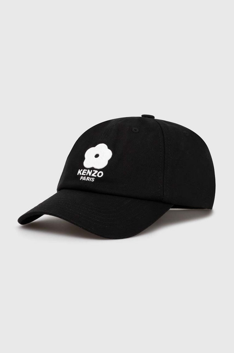 Kenzo czapka z daszkiem bawełniana Cap kolor czarny z aplikacją FE68AC411F41.99