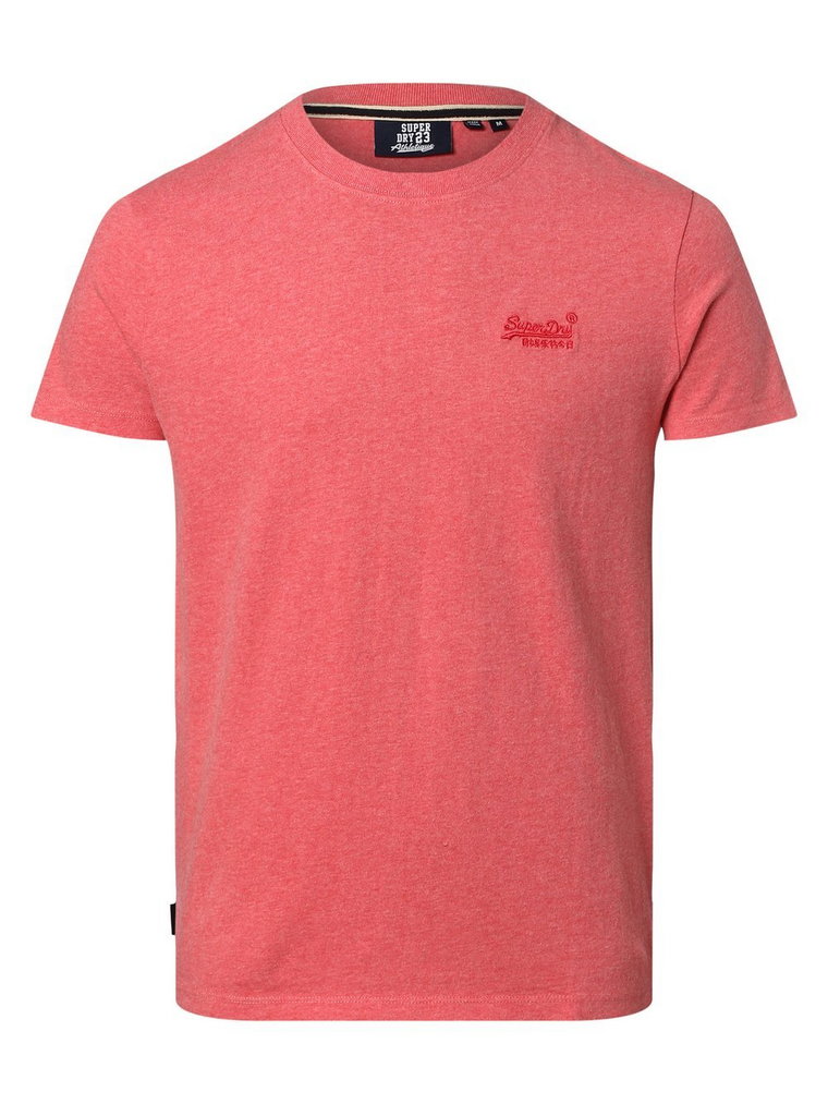 Superdry - T-shirt męski, wyrazisty róż