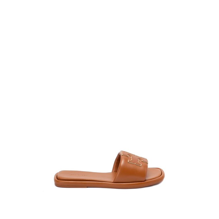 202 Bourbon Miele / Gold Sport Slides Tory Burch