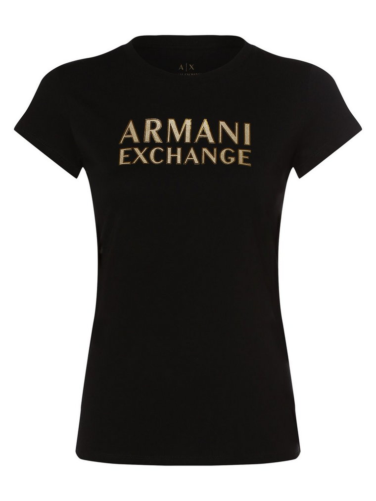 Armani Exchange - T-shirt damski, czarny