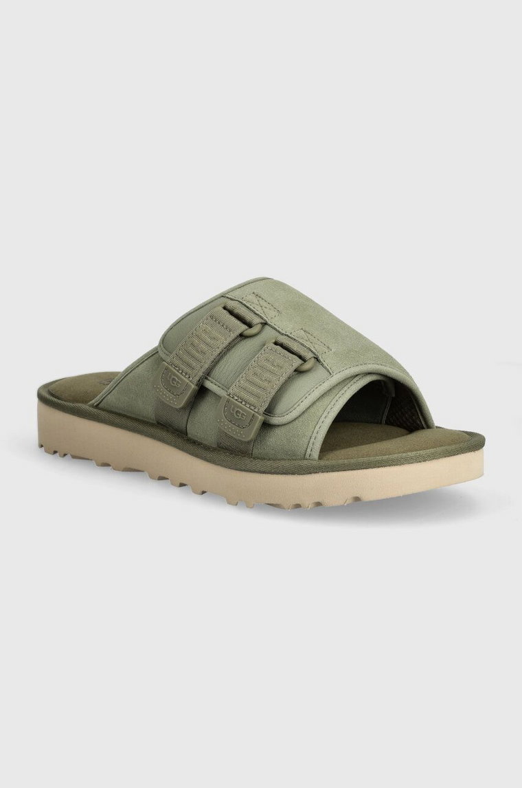 UGG klapki zamszowe Goldencoast Strap Slide męskie kolor zielony 1142730