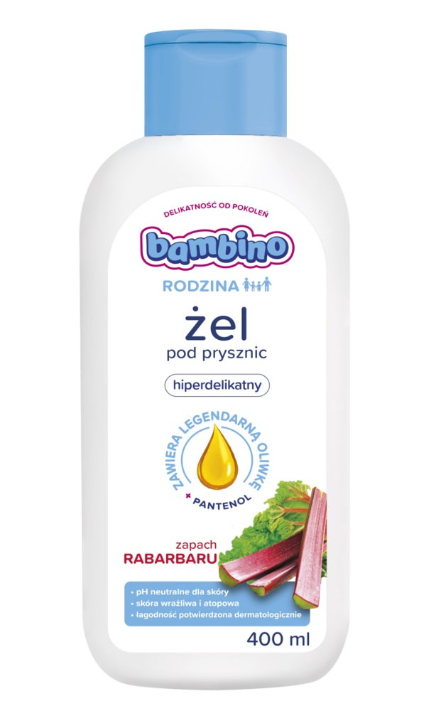 Bambino Rodzina Żel pod prysznic Hiperdelikatny o Zapachu Rabarbaru 400 ml