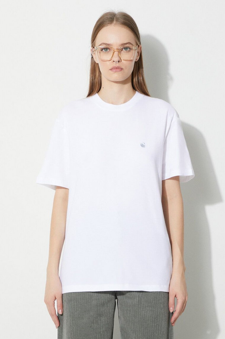 Carhartt WIP t-shirt bawełniany S/S Casey T-Shirt damski kolor biały I032206.0YFXX