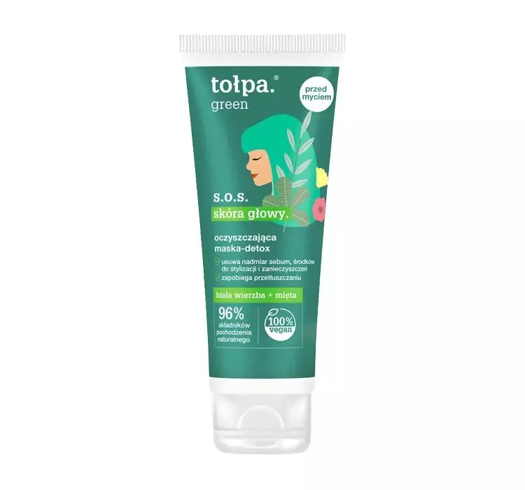 TOŁPA GREEN S.O.S. SKÓRA GŁOWY OCZYSZCZAJĄCA MASKA-DETOX 100ML