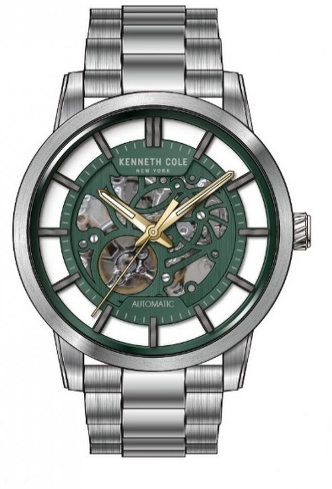 Zegarek męski KENNETH COLE KCWGY0064305 zielony klasyczny skeleton