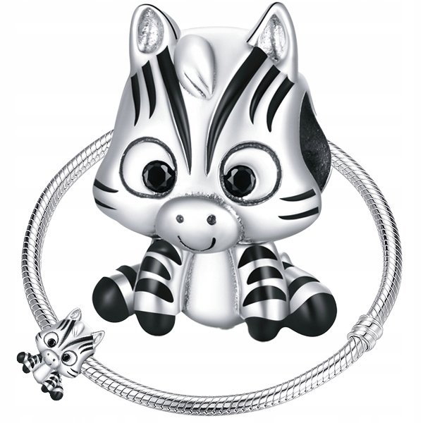 CHARMS ZEBRA koralik beads srebro pr 925