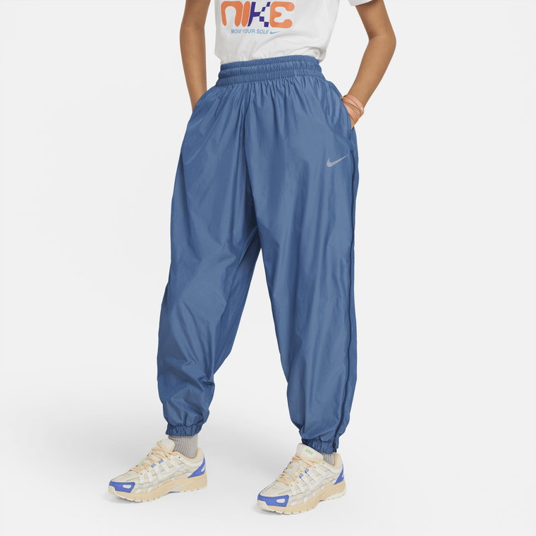 Spodnie z tkaniny dla dużych dzieci (dziewcząt) Nike Sportswear - Czerń