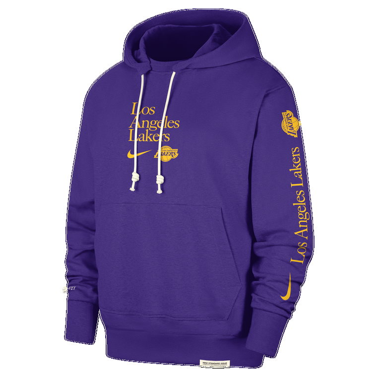 Męska bluza z kapturem Nike Dri-FIT NBA Los Angeles Lakers Standard Issue Courtside - Fiolet