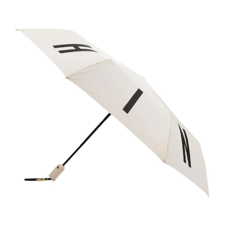 Kremowy parasol z nadrukiem logo Moschino