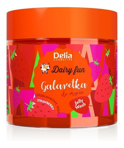 Delia Cosmetics, Dairy Fun, Galaretka do mycia ciała Truskawkowe Pole, 250 ml