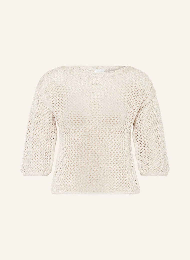 Marella Sweter Alare Z Rękawami 3/4 I Cekinami beige