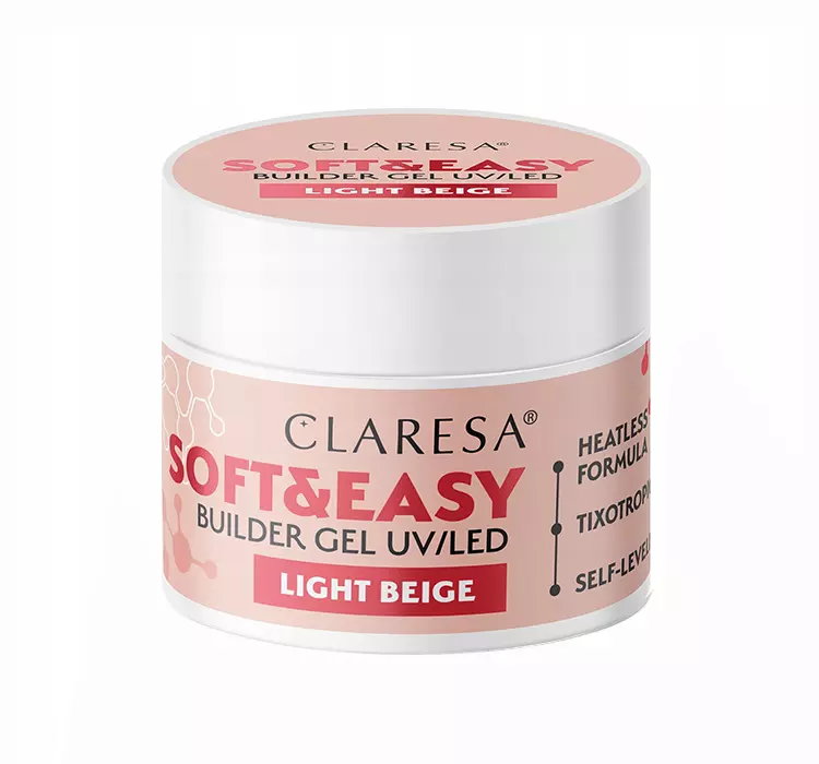 CLARESA SOFT & EASY ŻEL BUDUJĄCY UV/LED LIGHT BEIGE 45G