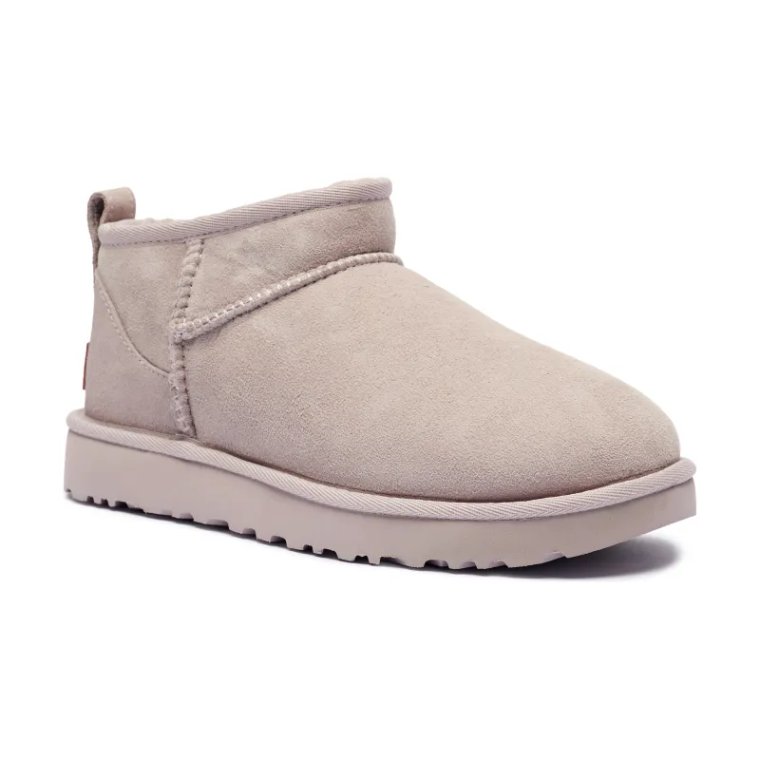 UGG Skórzane śniegowce CLASSIC ULTRA MINI | z dodatkiem wełny