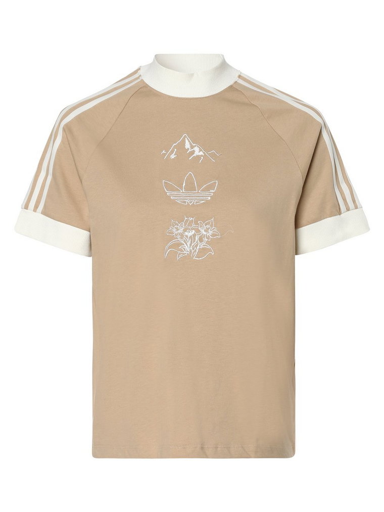 adidas Originals - T-shirt damski, beżowy