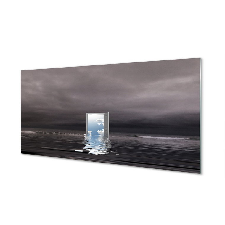 Panel szkło hartowane  Morze drzwi niebo 120x60 cm