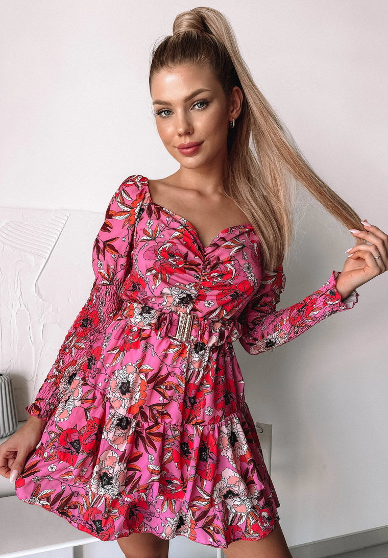 Sukienka-kombinezon Romanello różowy UNIWERSALNY
